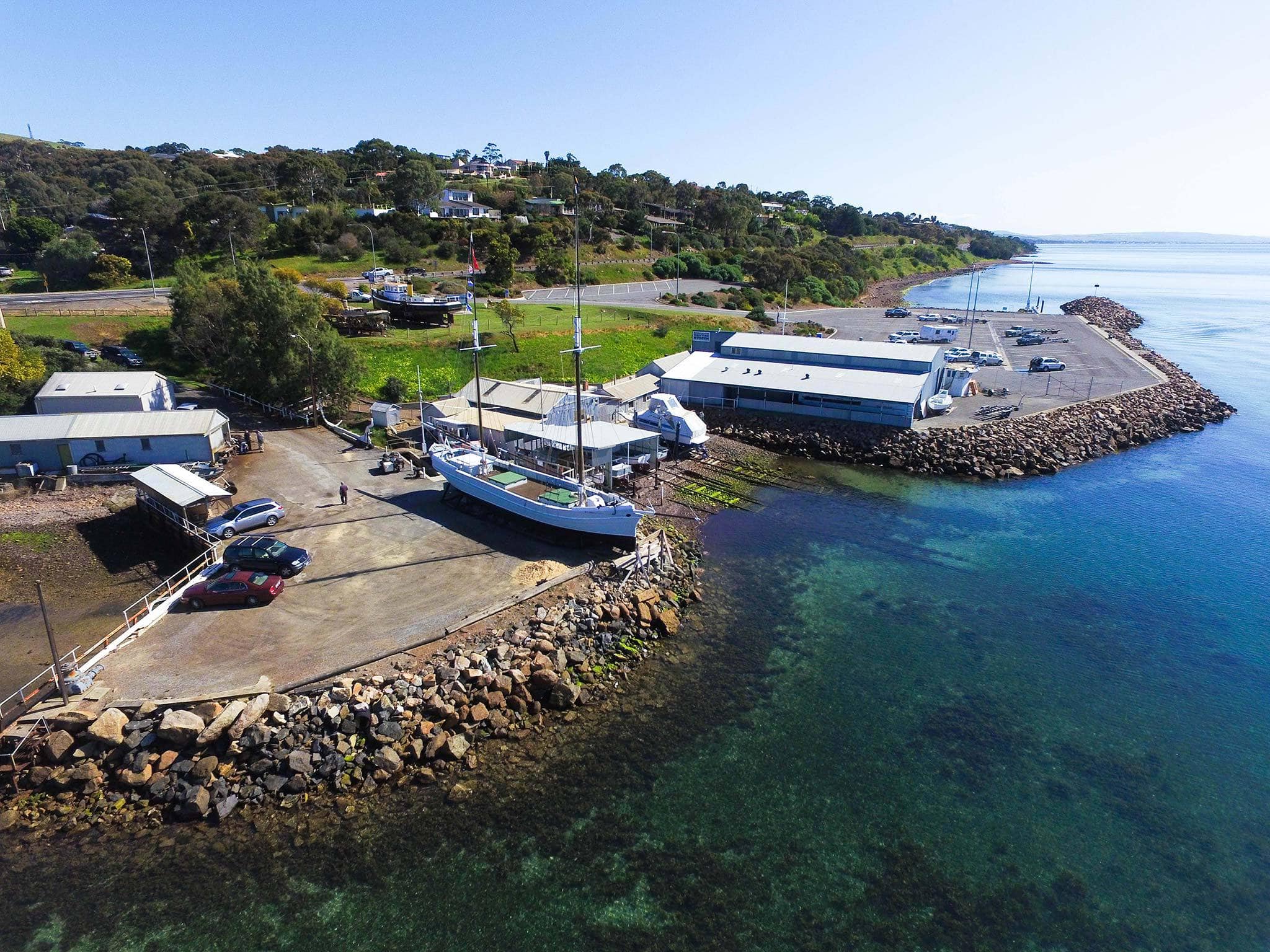 Axel Stenross Maritime Museum Ariel View From South Axel Stenross Maritime Museum Aerial View